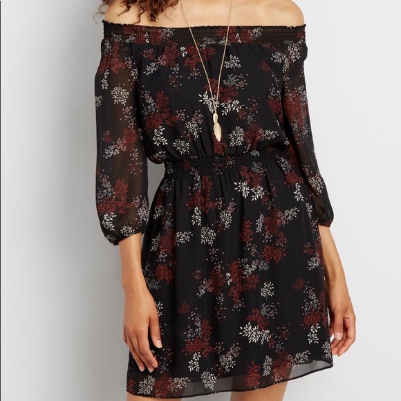 Maurices Dresses & Skirts - Maurices | Chiffon Off The Shoulder Floral Dress